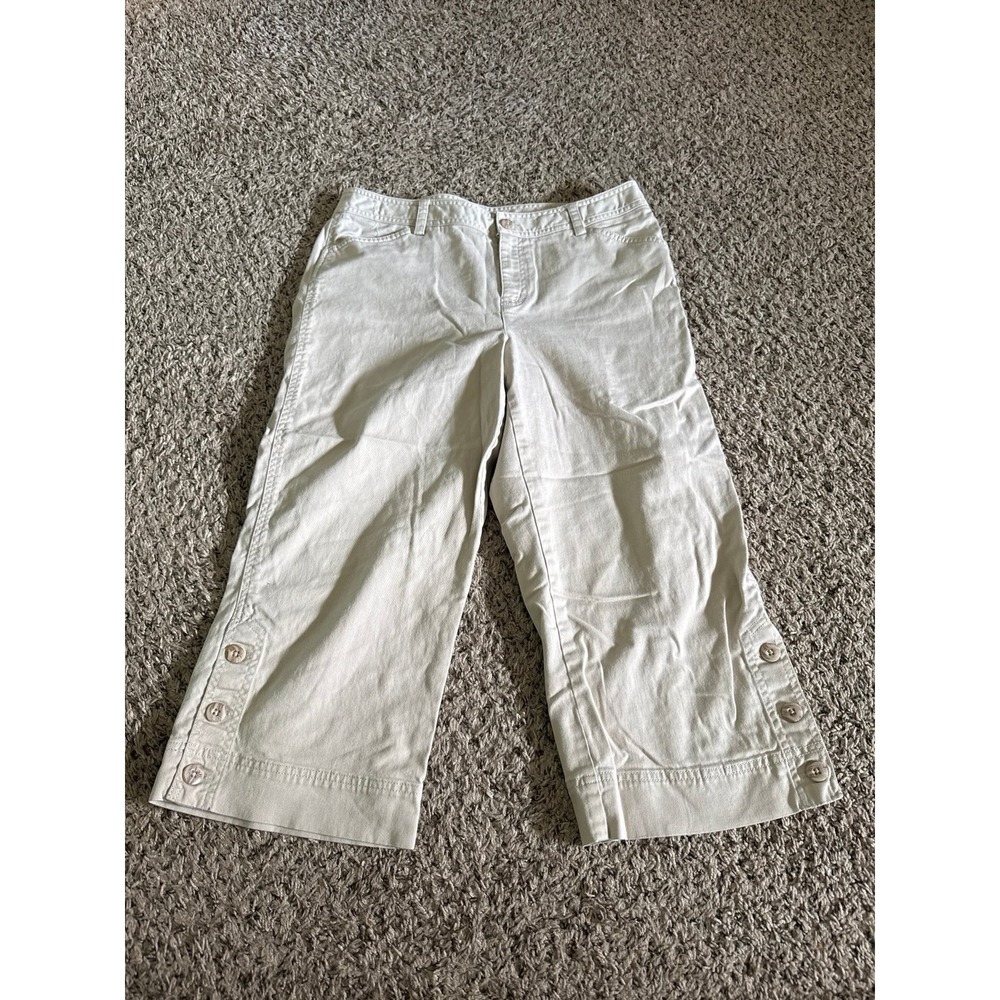 Charter Club Women's Tan‎ Katherine Fit Cropped Fit Size 12P